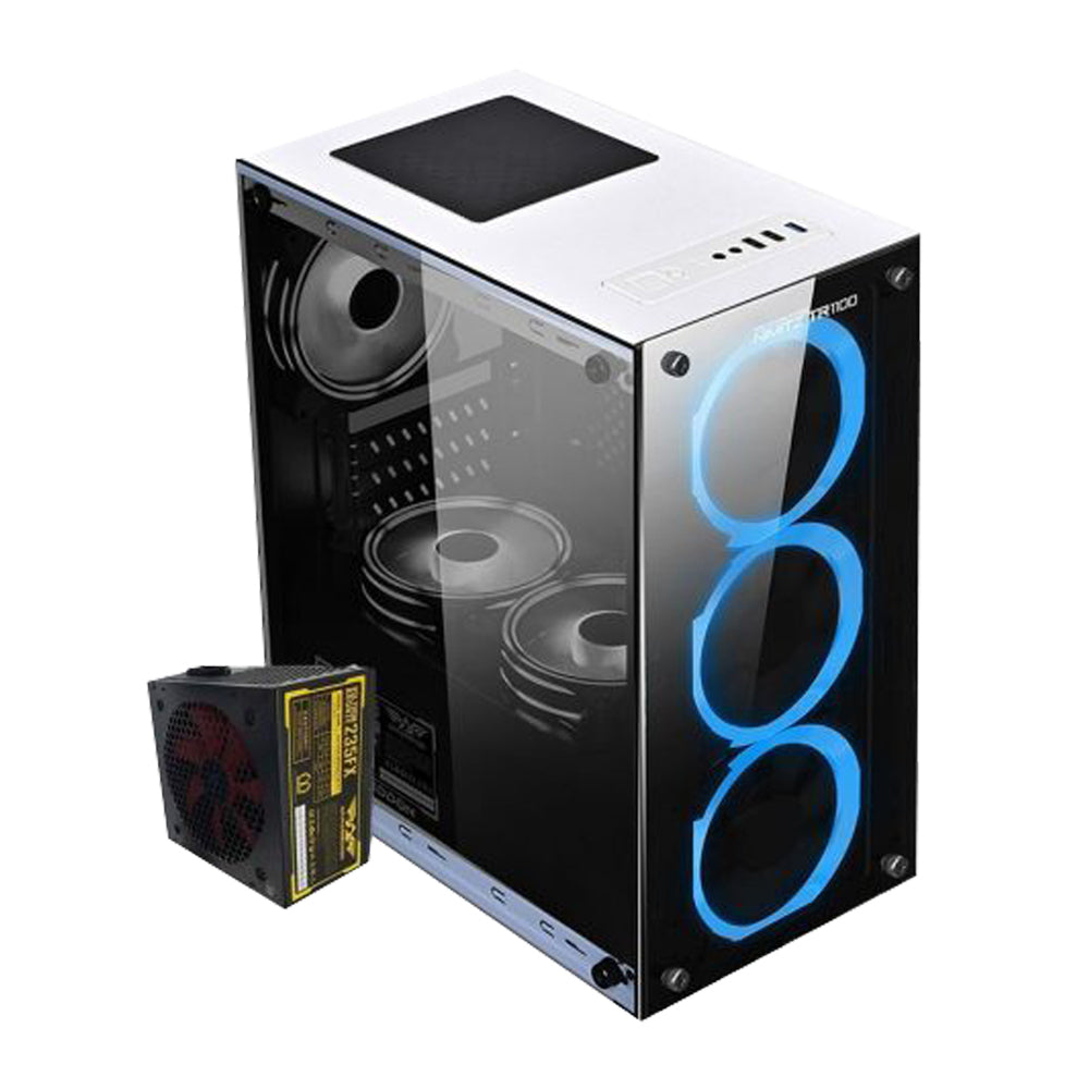 Armaggeddon Nimitz TR-1100 Micro ATX Case with PSU & 3x Blue Fans Armaggeddon Nimitz TR-1100 Micro ATX Case with PSU & 3x Blue Fans